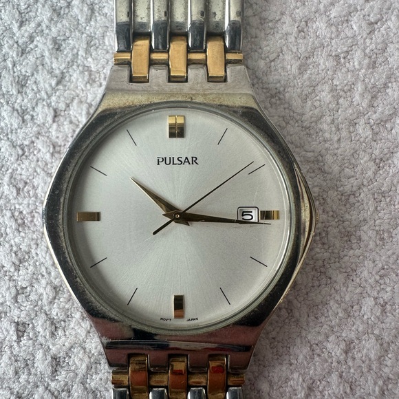 Pulsar Two-Tone Silver and Gold Watch - Picture 1 of 3